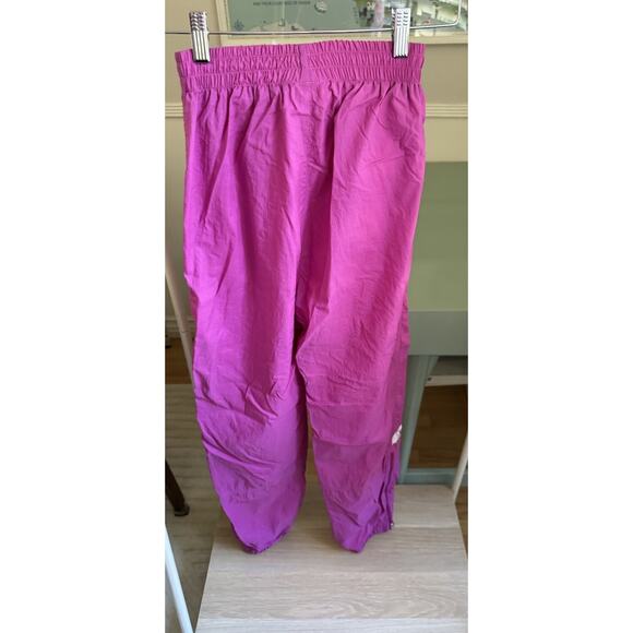 VTG Windbreaker 80s 90s Jogger Pants Pink Hammer Floral Grandma Gorpcore S Ski - Picture 9 of 9